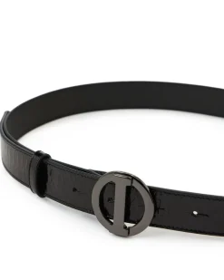 Women Iceberg Alias Leather Belt With Monogram Logo Buckle