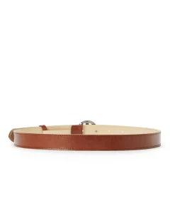 Women Iceberg Alias Leather Belt With Monogram Logo Buckle
