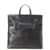 Women Iceberg Alias Leather Shopper Bag With Pocket Closure And Logo