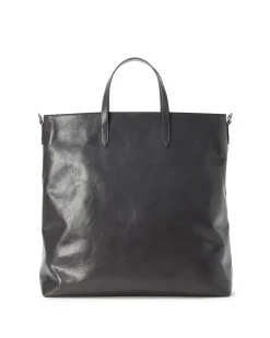 Women Iceberg Alias Leather Shopper Bag With Pocket Closure And Logo
