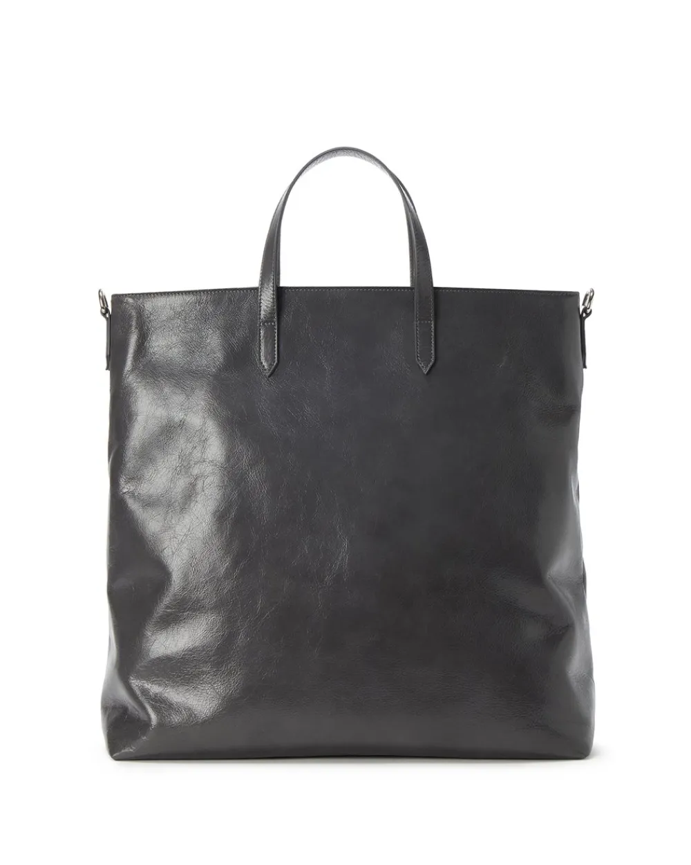 Women Iceberg Alias Leather Shopper Bag With Pocket Closure And Logo
