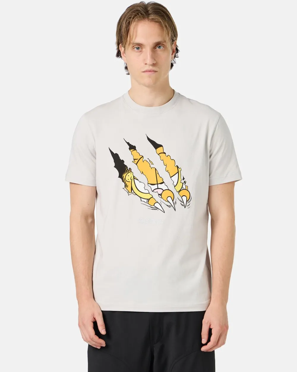 Iceberg Beige Cotton Jersey T-shirt With Garfield Print And Embroidered Logo