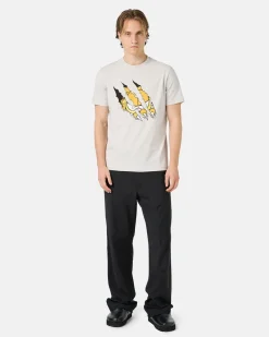 Iceberg Beige Cotton Jersey T-shirt With Garfield Print And Embroidered Logo