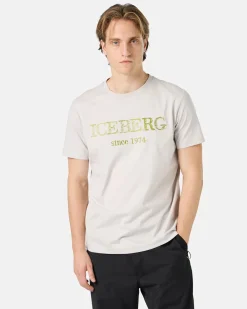 Iceberg Beige Crewneck Sweatshirt With Embroidered Logo
