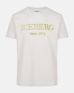 Iceberg Beige Crewneck Sweatshirt With Embroidered Logo