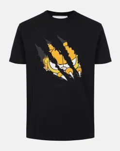 Iceberg Black Cotton Jersey T-shirt With Garfield Print And Embroidered Logo