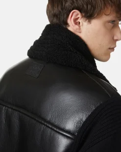 Iceberg Black Eco-sheepskin Jacket