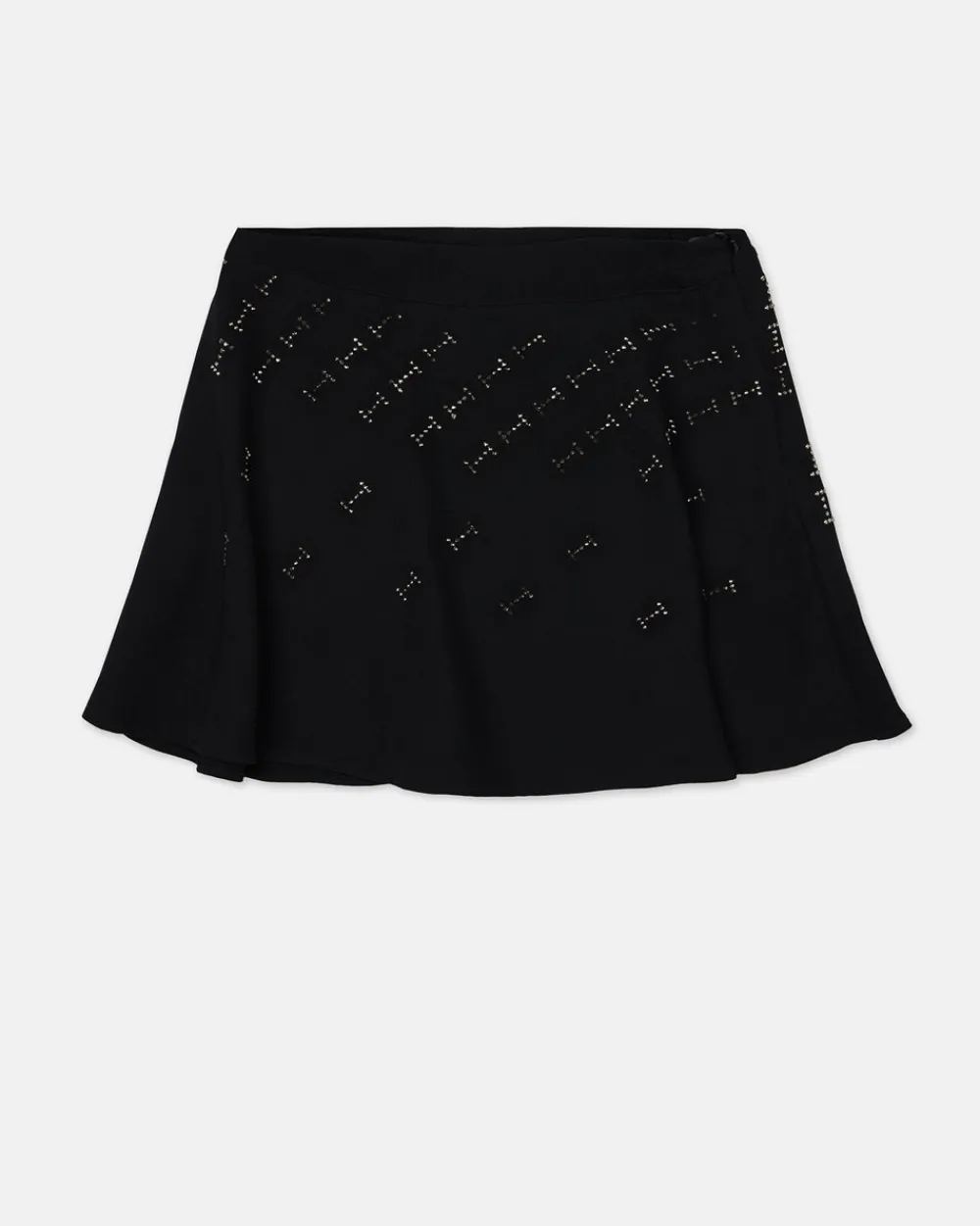 Kids Iceberg Black Full Skirt With Studs