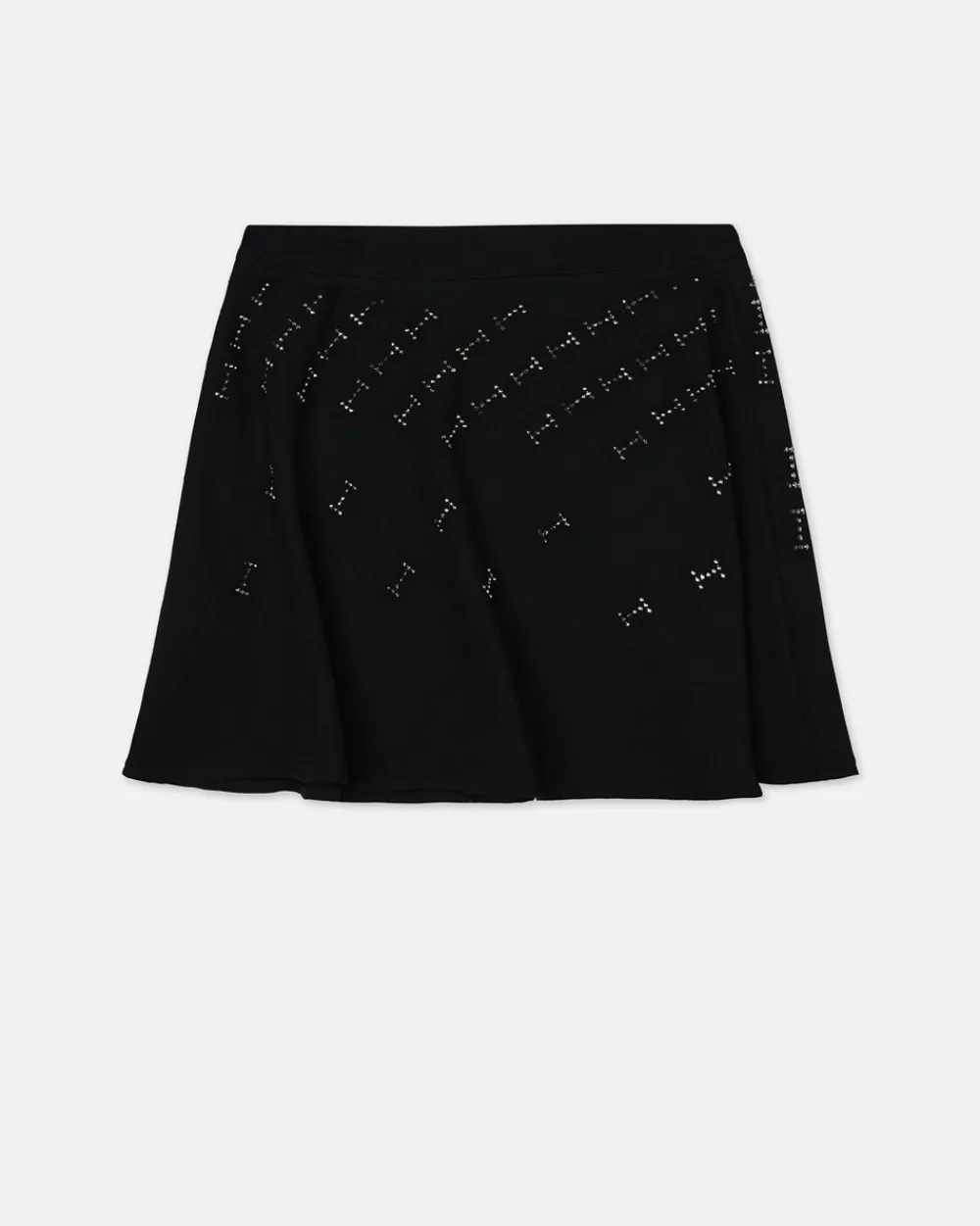 Kids Iceberg Black Full Skirt With Studs
