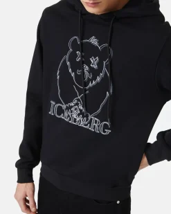 Iceberg Black Hooded Sweatshirt