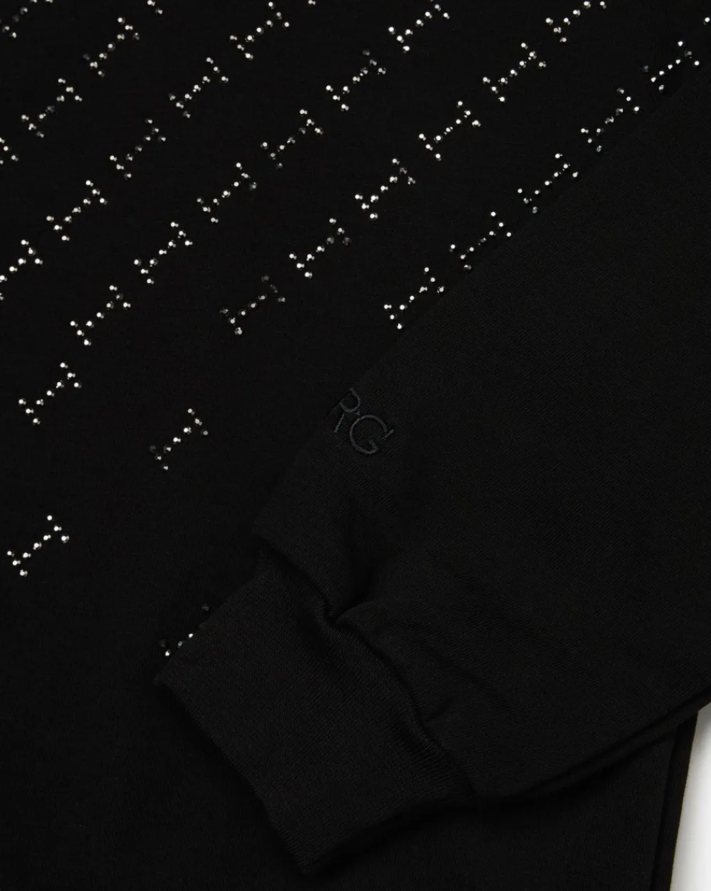 Kids Iceberg Black Hoodie With Studs