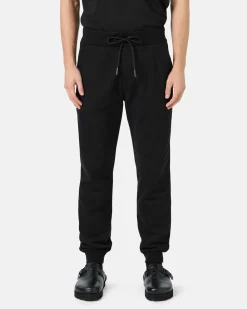 Iceberg Black Jogger Regular Fit Trousers In Fleece With Bear Print And Logo