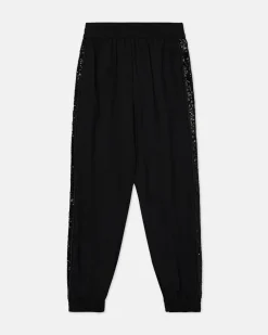 Kids Iceberg Black Jogger-style Trousers With Sequins