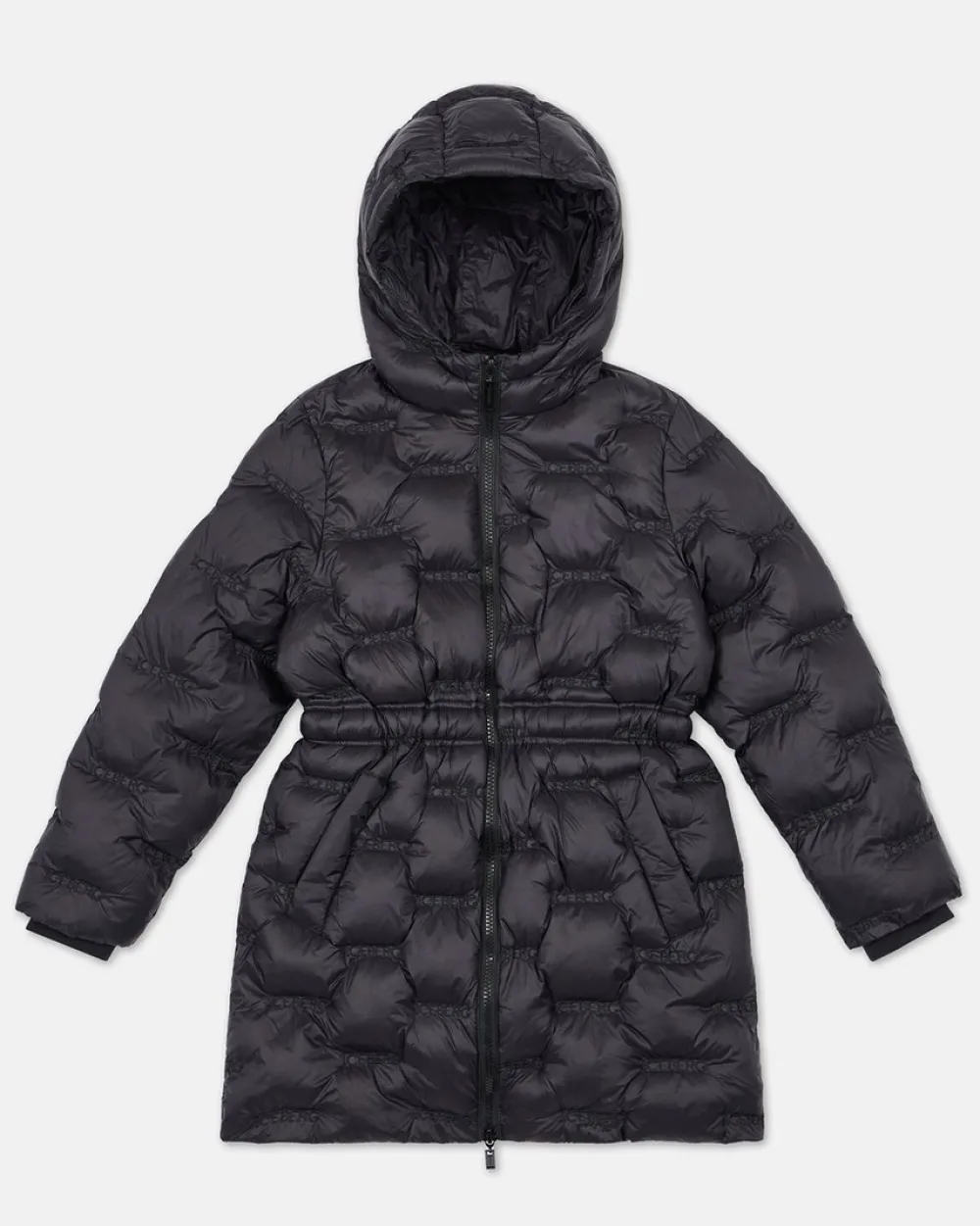 Kids Iceberg Black Padded Parka Jacket With Hood