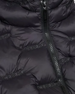 Kids Iceberg Black Padded Parka Jacket With Hood