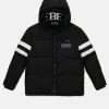 Kids/BOY Iceberg Black Quilted Jacket With Hood And Logo