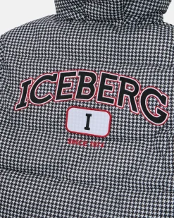 Kids/BOY Iceberg Black Quilted Jacket With Hood And Logo
