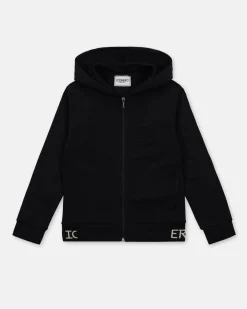 Kids/BOY Iceberg Black Sweatshirt With Hood And Junior Collection Zip