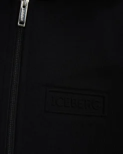 Kids/BOY Iceberg Black Sweatshirt With Hood And Junior Collection Zip