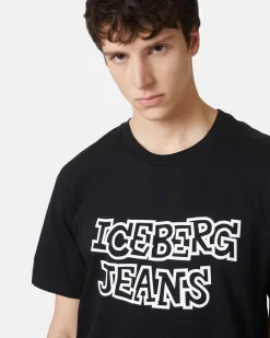 Women Iceberg Black T-shirt From The Re-Edit Collection