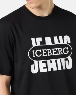 Women Iceberg Black T-shirt From The Re-Edit Collection