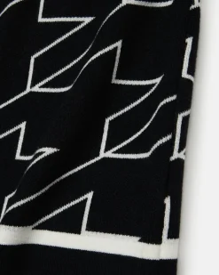 Kids Iceberg Black Wool Miniskirt With Houndstooth Pattern