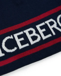 Kids/BOY Iceberg Blue Wool Beanie Hat With Logo