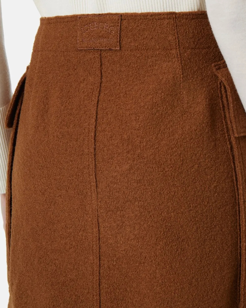 Women Iceberg Bouclé Wool Skirt