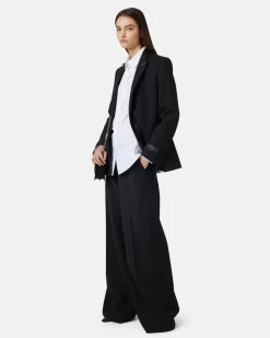Women Iceberg Chinos Trousers In Light Wool
