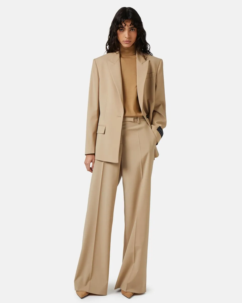Women Iceberg Chinos Trousers In Light Wool