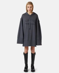 Women Iceberg Cotton Fleece Hooded Dress