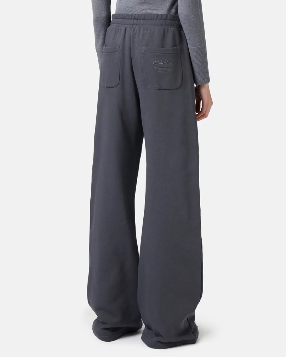 Women Iceberg Cotton Fleece Trousers With Logo