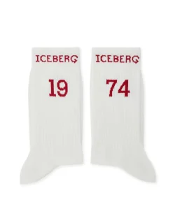 Iceberg Cotton Sock With Logo And Date 19 And 74