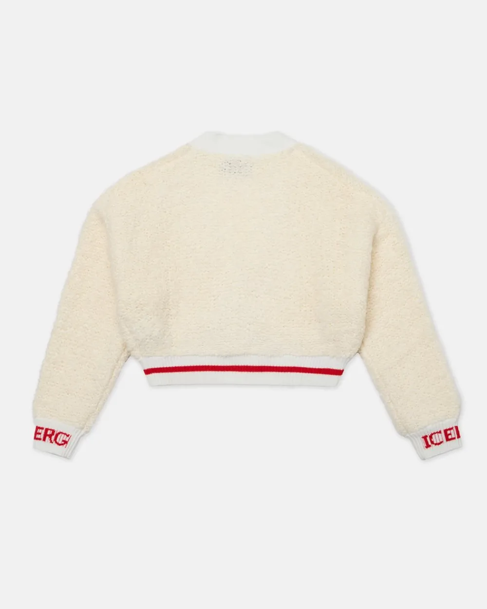 Kids Iceberg Cream-colored Bouclé Wool Cardigan