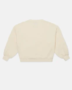 Kids Iceberg Cream-colored Crew-neck Crop Sweatshirt