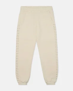 Kids Iceberg Cream-coloured Sweatpants With Studs
