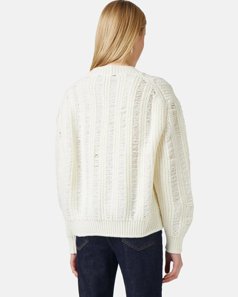 Women Iceberg Crew-neck Sweater In Mouliné Nylon Wool