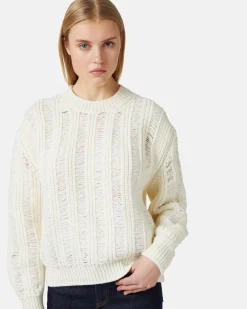 Women Iceberg Crew-neck Sweater In Mouliné Nylon Wool