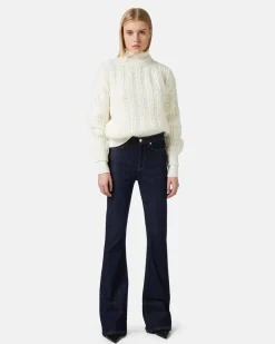 Women Iceberg Crew-neck Sweater In Mouliné Nylon Wool