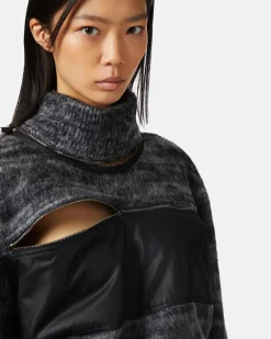 Women Iceberg Crew-neck Sweater In Shaved Wool Blend