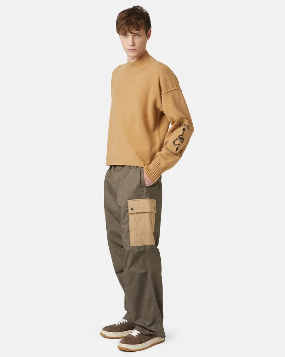 Iceberg Crew-neck Sweater With Embroidered Logo