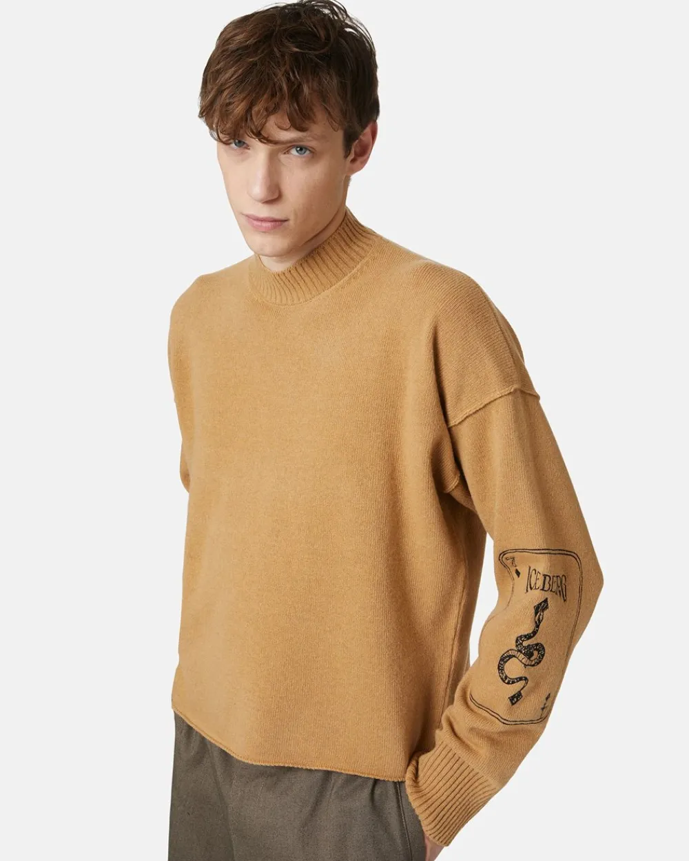 Iceberg Crew-neck Sweater With Embroidered Logo
