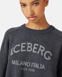 Women Iceberg Crew-neck Sweater With Logo