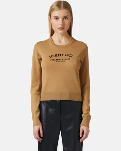Women Iceberg Crew-neck Sweater With Logo