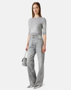 Women Iceberg Crew-neck Sweater With Snake-effect Design