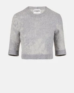 Women Iceberg Crew-neck Sweater With Snake-effect Design