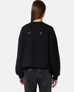 Women Iceberg Crew-neck Sweatshirt With Decorative Zips