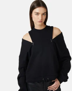 Women Iceberg Crew-neck Sweatshirt With Decorative Zips
