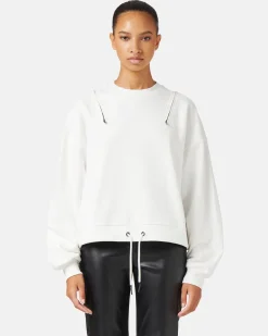 Women Iceberg Crew-neck Sweatshirt With Decorative Zips