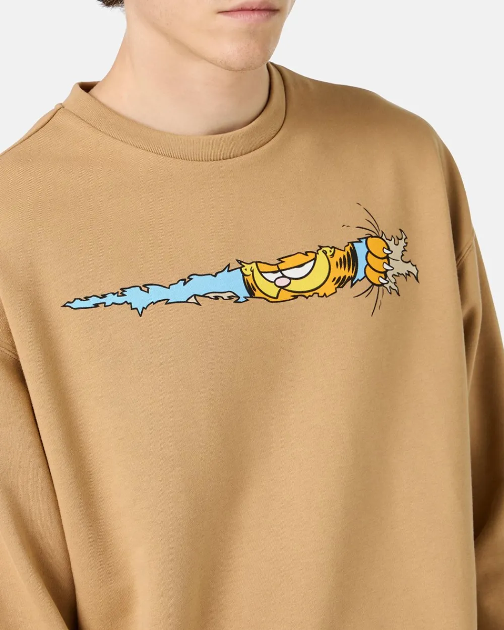 Iceberg Crewneck Sweatshirt With Garfield Print